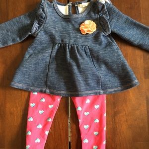 Baby girl outfit cat and jack 3-6 months